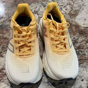 New Balance Yellow and Cream Running Shoes